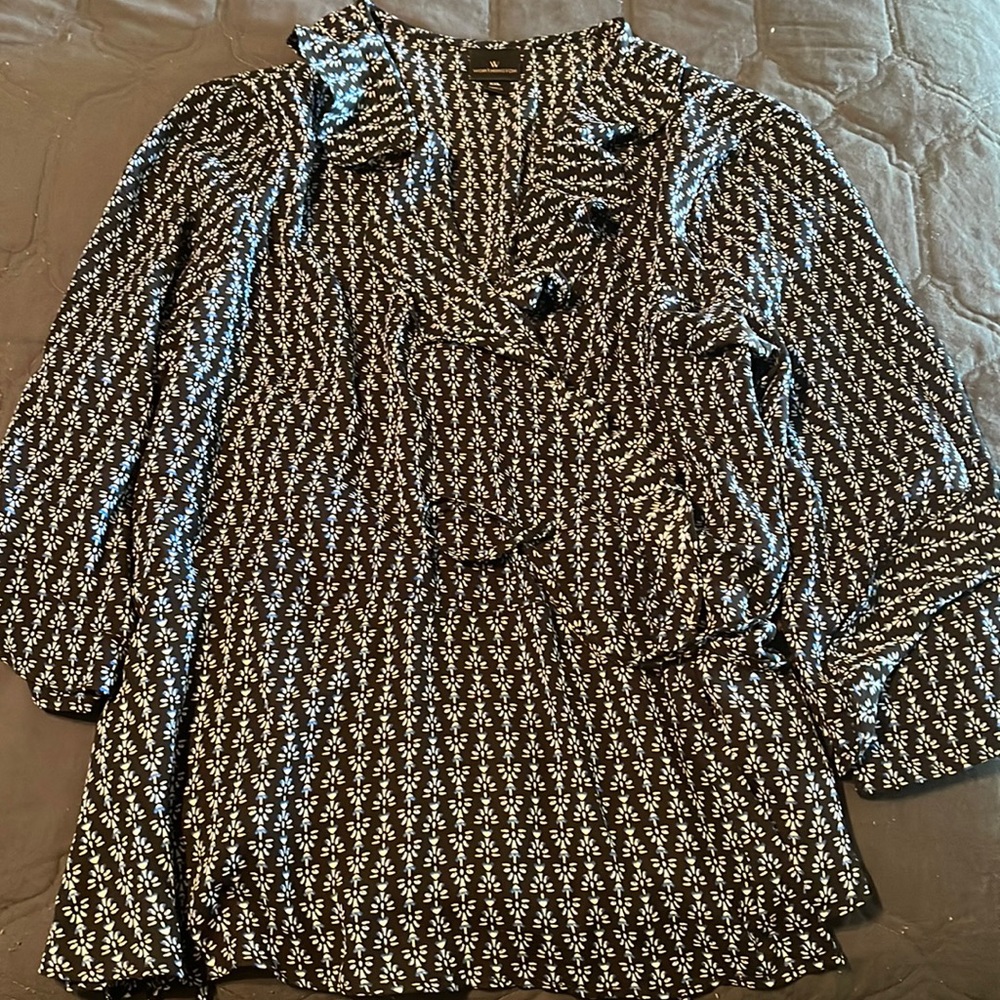 Wrap blouse peplum